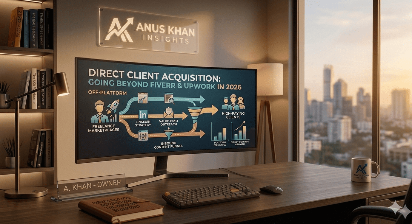 Get Freelance Clients Outside Marketplaces 2026 | Anus Khan Insights