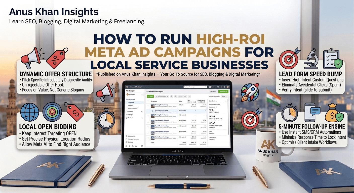 How To Run High ROI Meta Ad Campaigns Guide by Anus Khan Insights