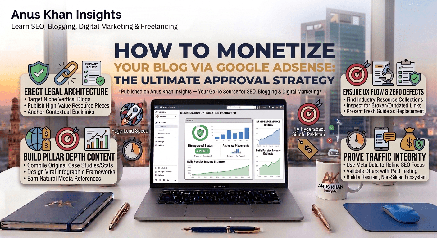 Google AdSense Monetization and Approval Strategy Guide by Anus Khan Insights