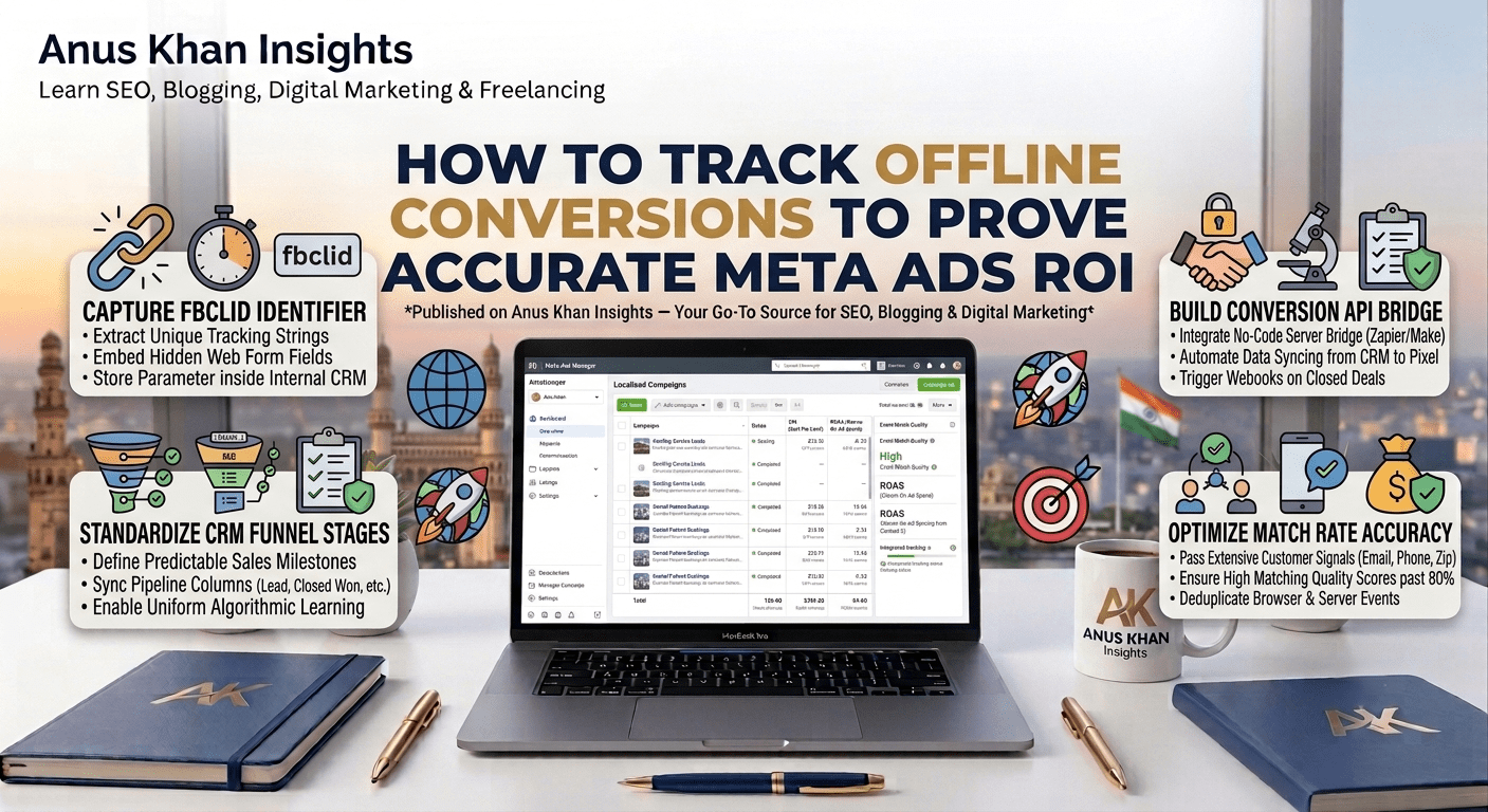 How To Track Offline Conversions To Prove Accurate Meta Ads ROI Guide by Anus Khan Insights