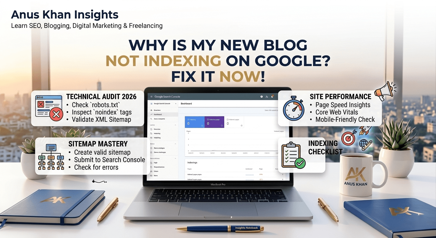 Why My New Blog Is Not Indexing On Google Fix Guide by Anus Khan Insights