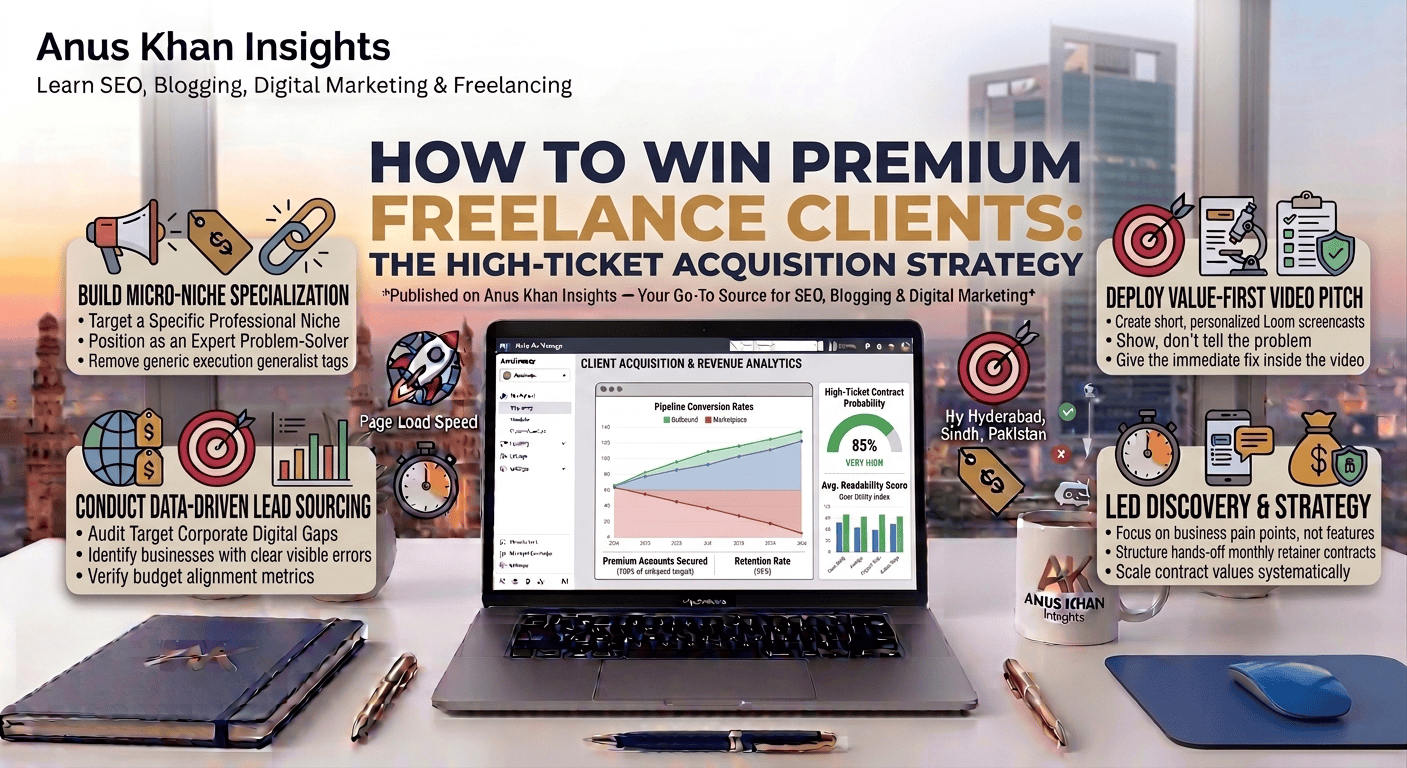 High Ticket Freelance Clients Acquisition Strategy Guide by Anus Khan Insights