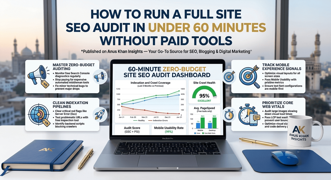 Advanced Free Site SEO Audit Guide by Anus Khan Insights